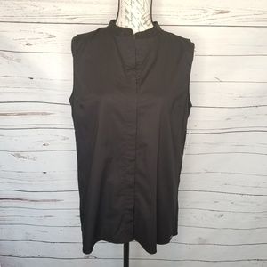 TAHARI Black Sleeveless Carla Top M